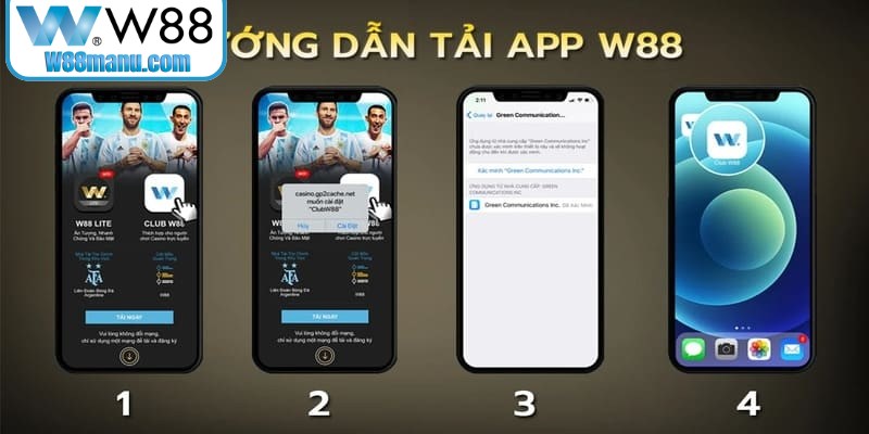 Cài đặt W88 trên các thiết bị để thoải mái sống trọn đam mê cược